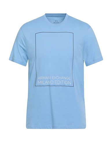 ARMANI EXCHANGE T-shirt Sky blue 100% Cotton