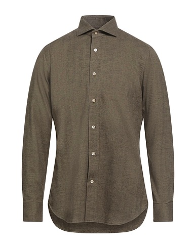 GUGLIELMINOTTI Patterned shirt Military green 100% Cotton