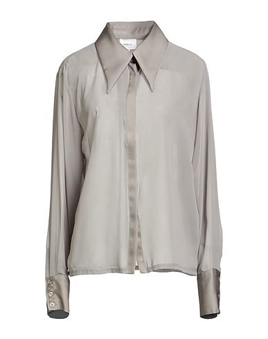 GESTUZ Solid colour shirts & blouses Khaki 100% Polyester