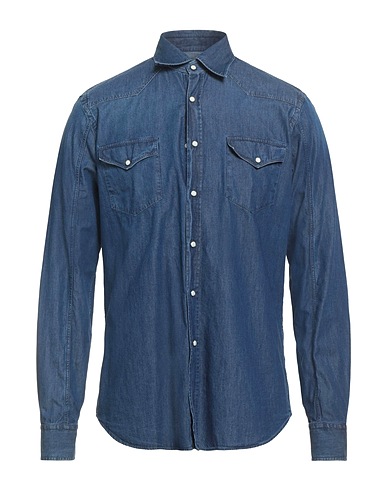 ALESSANDRO GHERARDI Denim shirt Blue 100% Cotton
