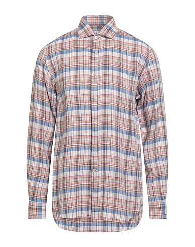 ALESSANDRO GHERARDI Checked shirt Beige 100% Linen