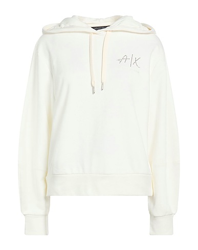 ARMANI EXCHANGE Sweatshirt BIANCO 87% Cotton, 13% Elastane