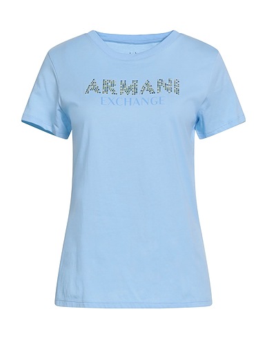 ARMANI EXCHANGE T-shirt Sky blue 100% Cotton