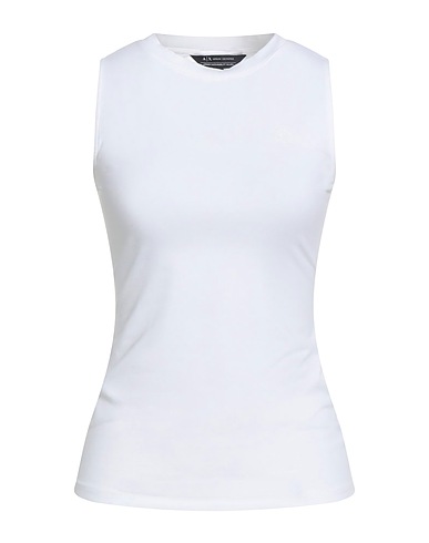ARMANI EXCHANGE Tank top White 93% Cotton, 7% Elastane