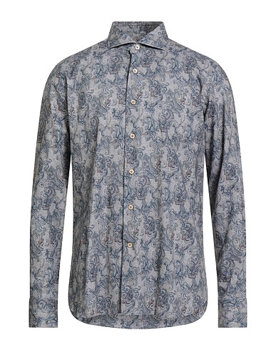 ALESSANDRO GHERARDI Patterned shirt Grey 100% Cotton