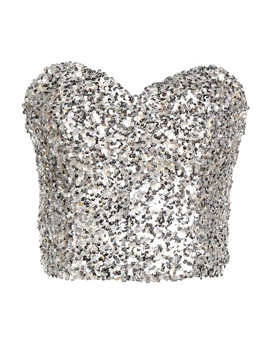 CAMILLA  Milano Top Silver 97% Polyester, 3% Elastane, Polyamide