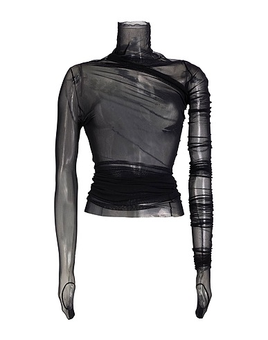 ANN DEMEULEMEESTER Top Black 85% Polyamide, 15% Elastane