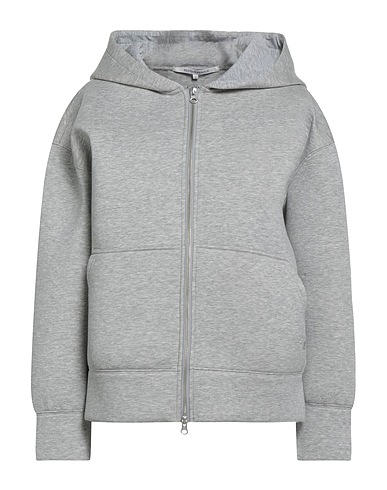 SECOND FEMALE Hooded track jacket  Light grey 74% Modal, 26% Polyester