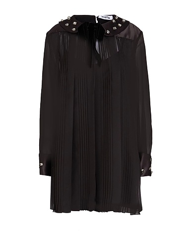 VIVETTA Solid colour shirts & blouses Black 100% Polyester