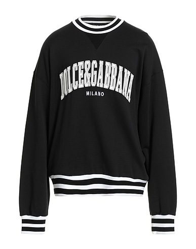 DOLCE&GABBANA Sweatshirt Black 100% Cotton, Polyester, Polyurethane