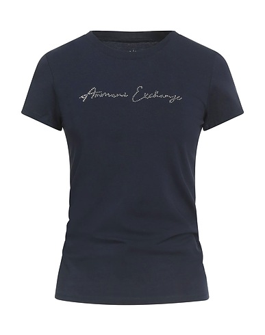ARMANI EXCHANGE T-shirt Navy blue 98% Cotton, 2% Elastane