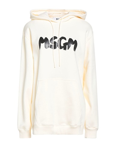 MSGM Sweat-shirt Ivoire 100% Coton