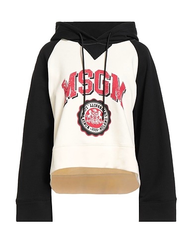 MSGM Felpa Nero 100% Cotone