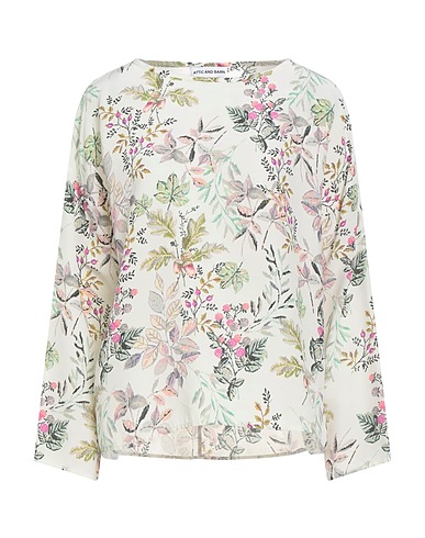 ATTIC AND BARN Top Cream 68% Viscose, 32% Silk