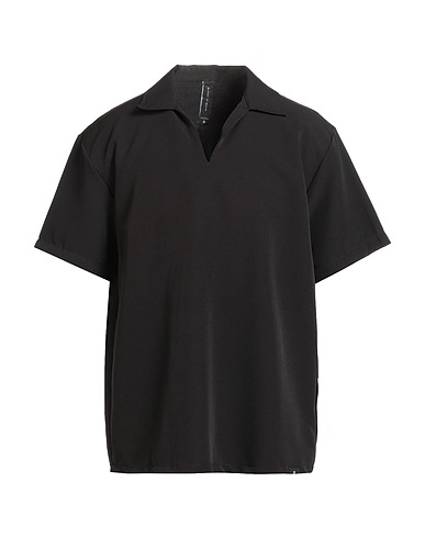 BLACK CIRCUS Polo shirt Black 95% Polyester, 5% Elastane