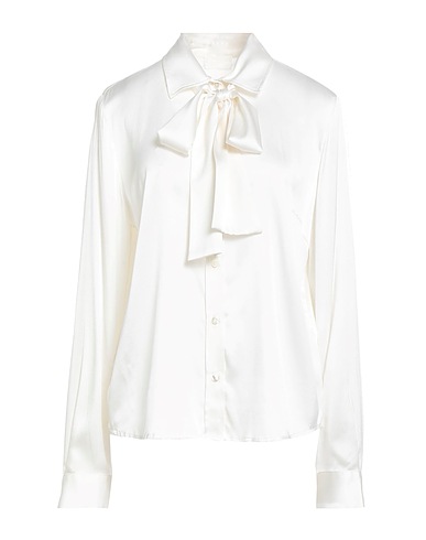 P.A.R.O.S.H. Solid colour shirts & blouses Ivory 96% Silk, 4% Elastane