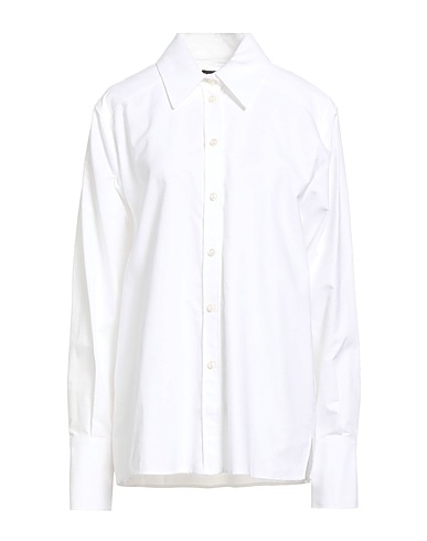 THE ANDAMANE Solid color shirts & blouses White 75% Cotton, 25% Polyester