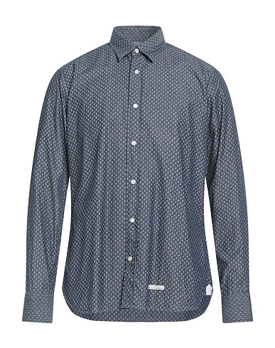 TINTORIA MATTEI 954 Patterned shirt Blue 100% Cotton