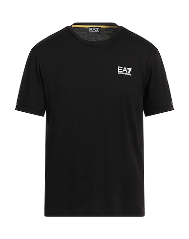 EA7 T-shirt Black 100% Cotton