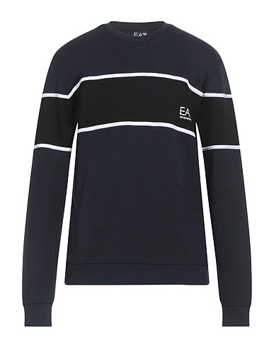 EA7 Sweatshirt Midnight blue 100% Cotton, Elastane