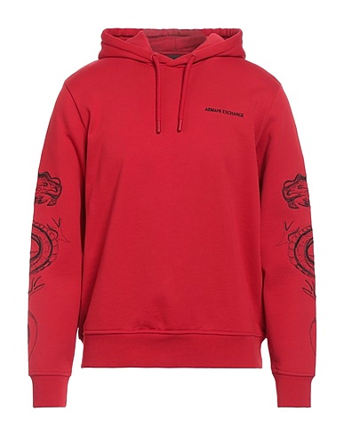 ARMANI EXCHANGE Hooded track jacket  Red 100% Cotton