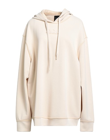 ARMANI EXCHANGE Hooded track jacket  Beige 45% Modal, 45% Polyester, 10% Elastane