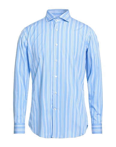 GUGLIELMINOTTI Striped shirt Sky blue 100% Cotton