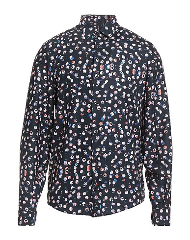 BLACK CIRCUS Patterned shirt Midnight blue 97% Cotton, 3% Elastane
