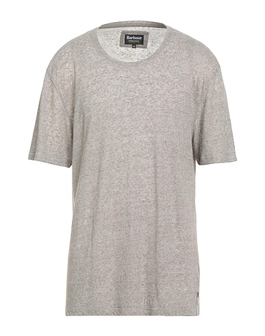 BARBOUR Basic T-Shirt INTERNATIONAL Light brown 55% Polyester, 45% Linen