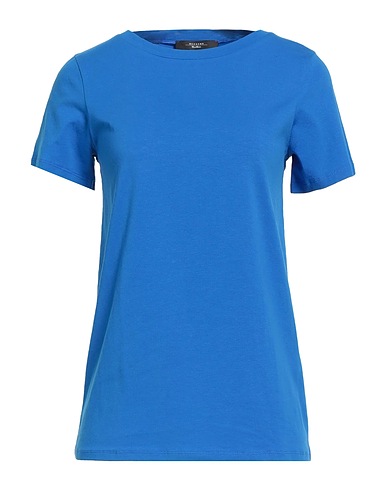 WEEKEND MAX MARA Basic T-shirt Bright blue 94% Cotton, 6% Elastane