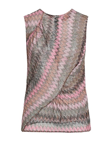 MISSONI Top Pink 71% Viscose, 22% Metallic fiber, 7% Polyamide