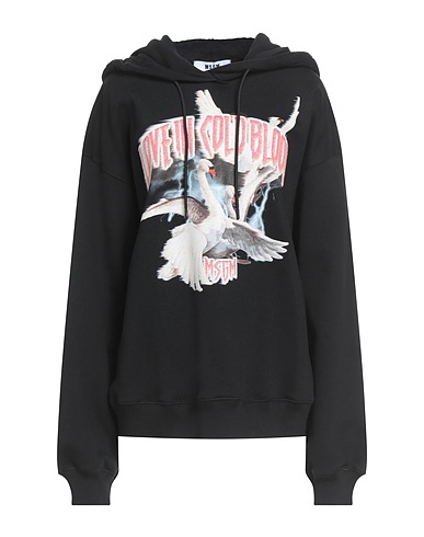 MSGM Hooded track jacket  Black 100% Cotton
