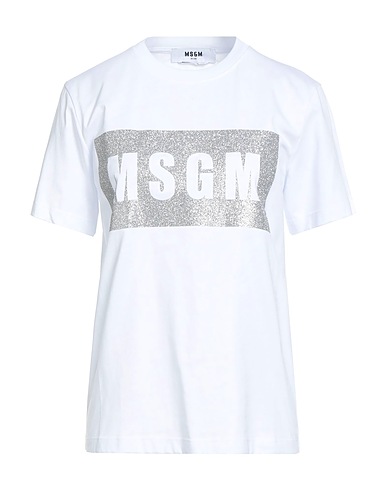 MSGM T-shirt White 100% Cotton