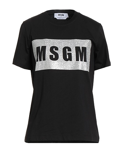MSGM T-shirt Black 100% Cotton