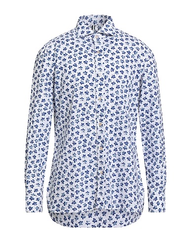 LUIGI BORRELLI NAPOLI Linen shirt White 55% Linen, 45% Cotton