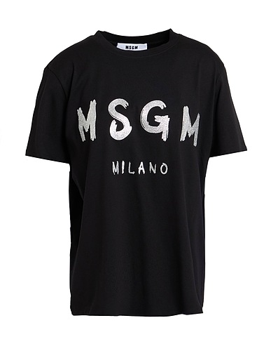 MSGM T-shirt Black 100% Cotton