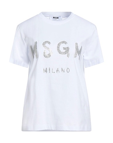 MSGM T-shirt Bianco 100% Cotone