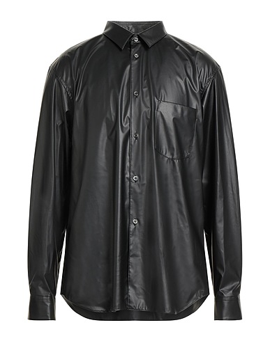 COMME des GARÇONS Einfarbiges Hemd Schwarz 100% Polyurethan