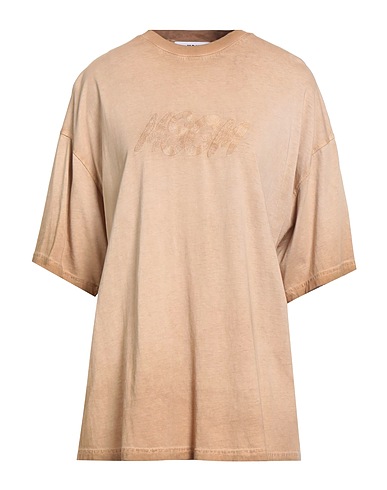 MSGM T-shirt Cammello 100% Cotone