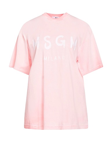 MSGM T-shirt Ανοιχτό ροζ 100% Βαμβάκι