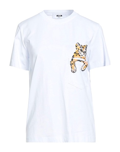 MSGM T-shirt Λευκό 100% Βαμβάκι