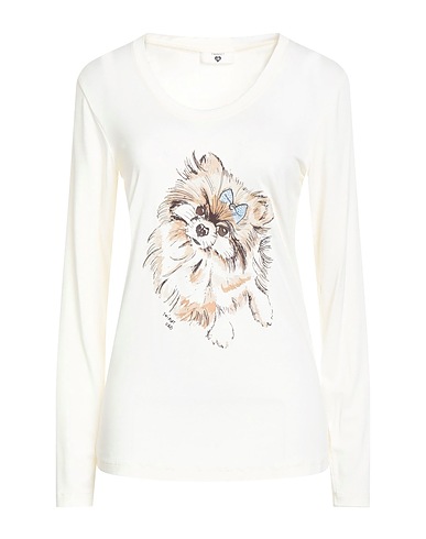 TWINSET T-shirt U&B Φίλντισι 95% Βισκόζη, 5% Ελαστάνη