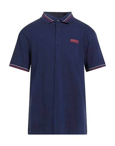 BARBOUR Polo shirt Midnight blue 100% Cotton