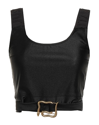 JUST CAVALLI Top Black 88% Polyamide, 12% Elastane