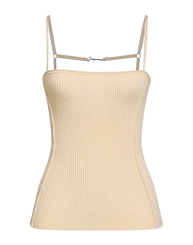 JACQUEMUS Top Ivory 80% Viscose, 12% Polyester, 8% Elastane