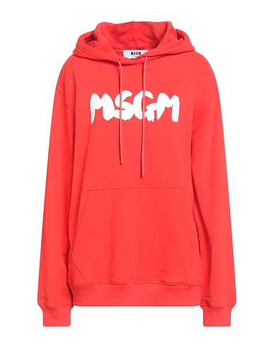 MSGM Hooded track jacket  Tomato red 100% Cotton