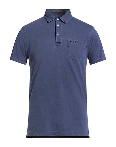 BARBOUR Polo shirt Slate blue 100% Cotton