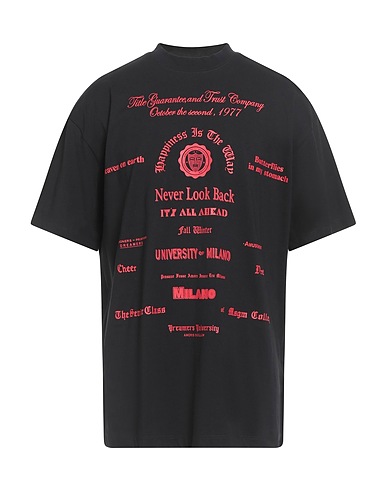 MSGM T-shirt Black 100% Cotton