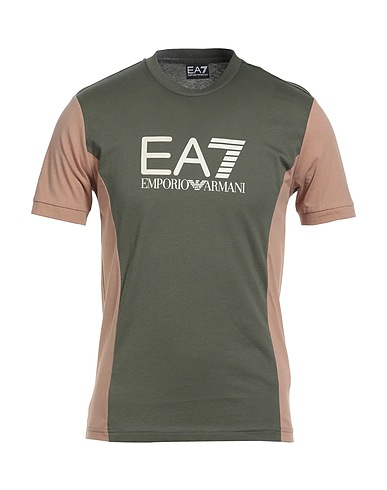 EA7 T-shirt Verde militare 100% Cotone