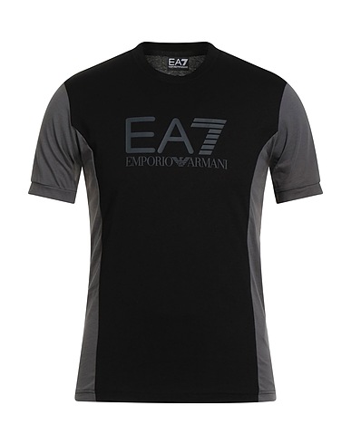 EA7 T-shirt Black 100% Cotton